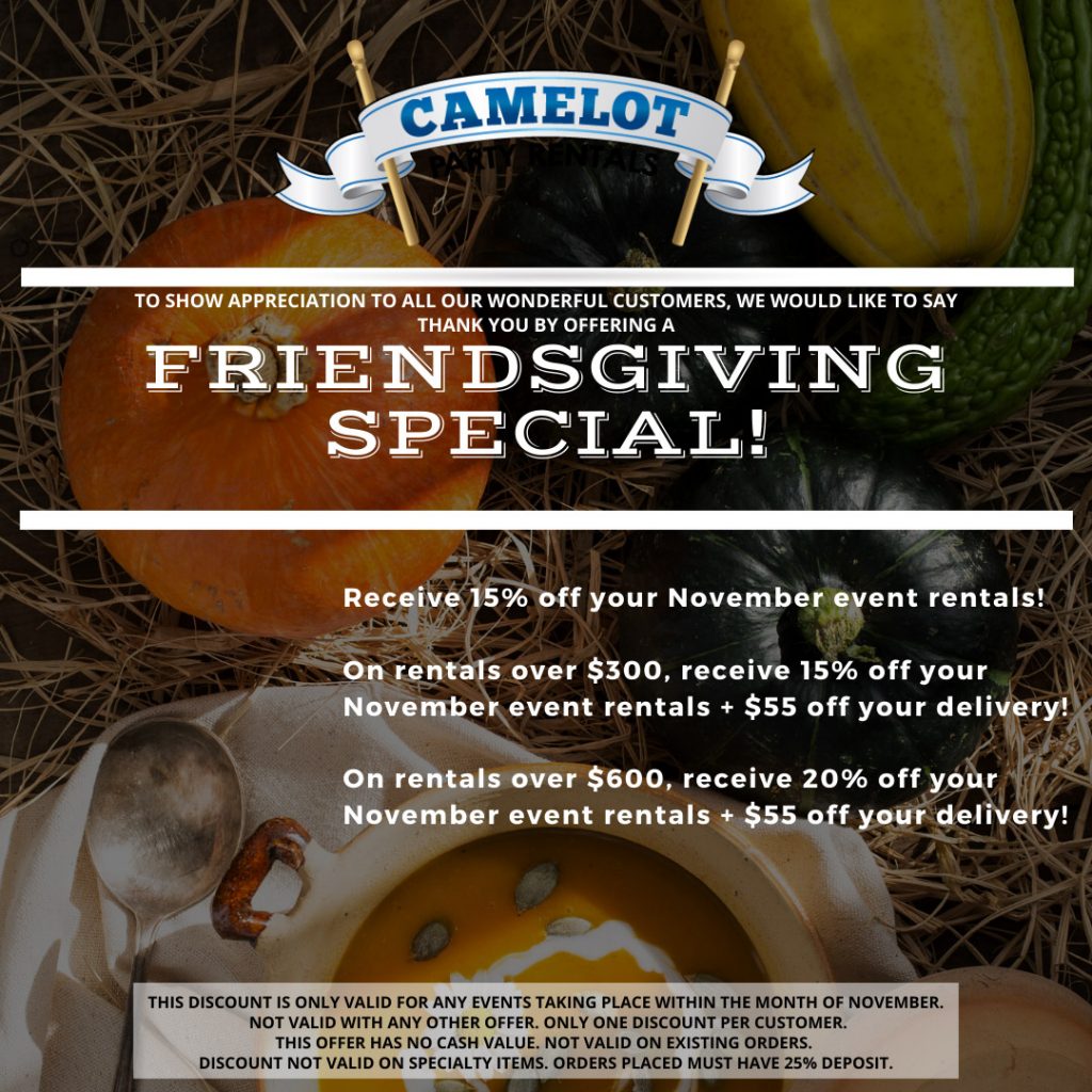 Monthly Specials Camelot Party Rentals Northern Nevada's Premier